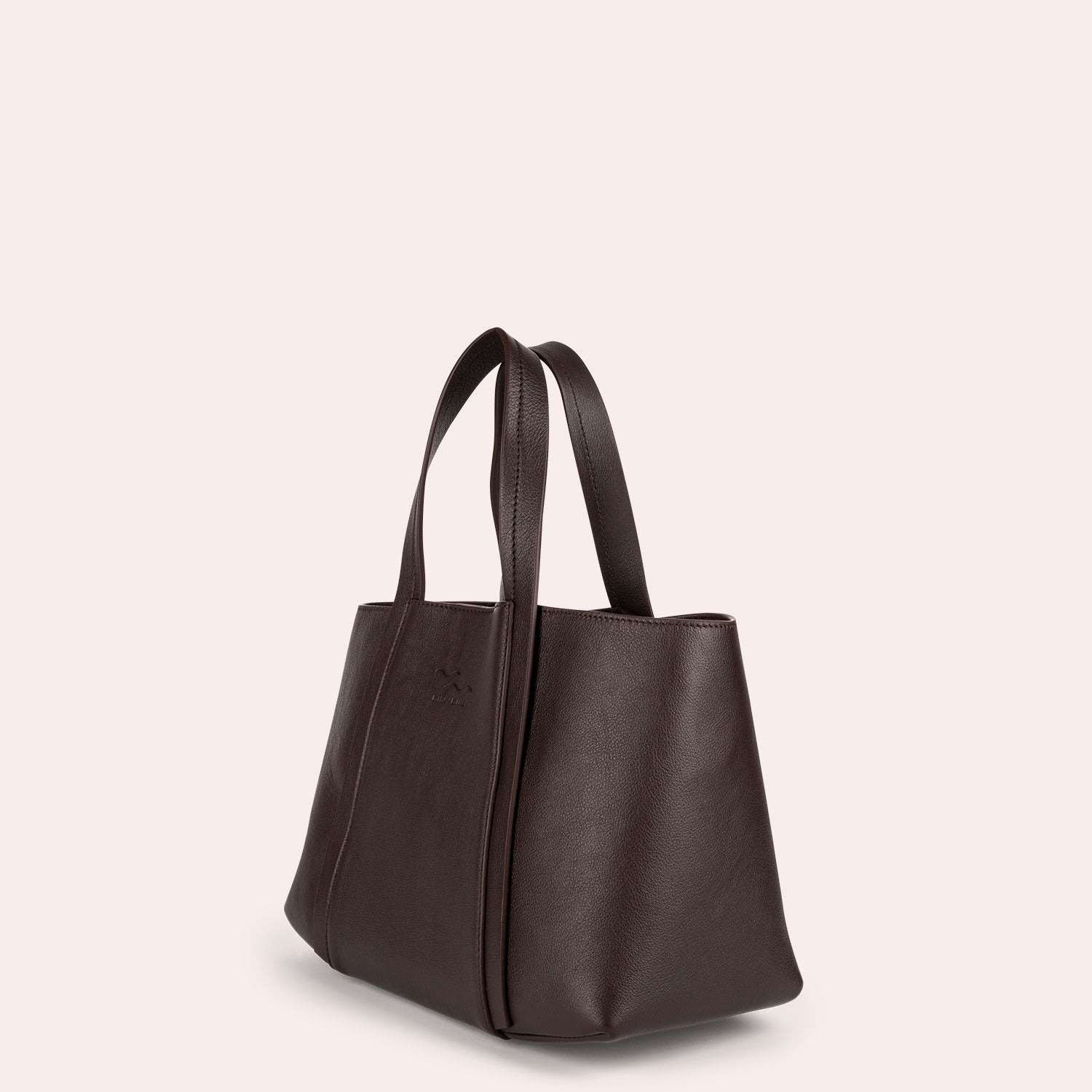 MARIT in Dunkelbraun - Die Handtasche mit kurzen Henkeln